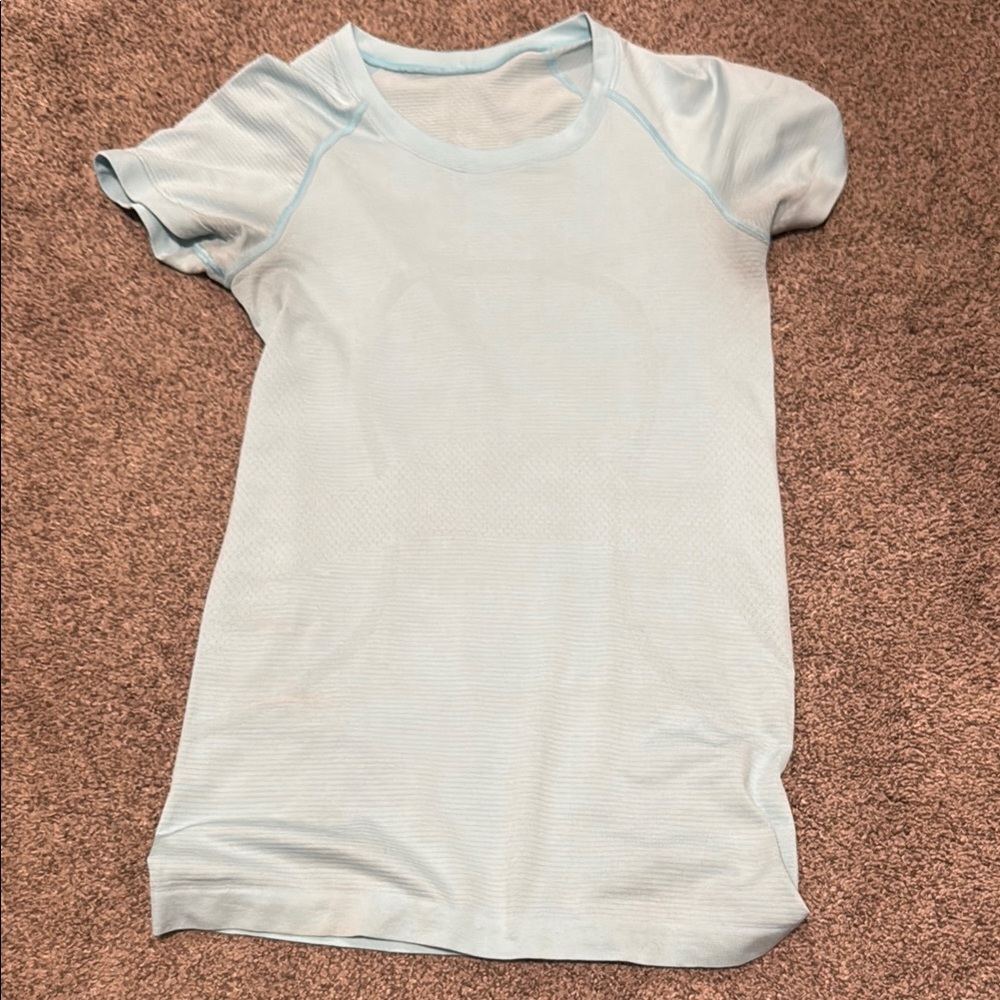 Light Blue Short Sleeve Lululemon swiftly tech